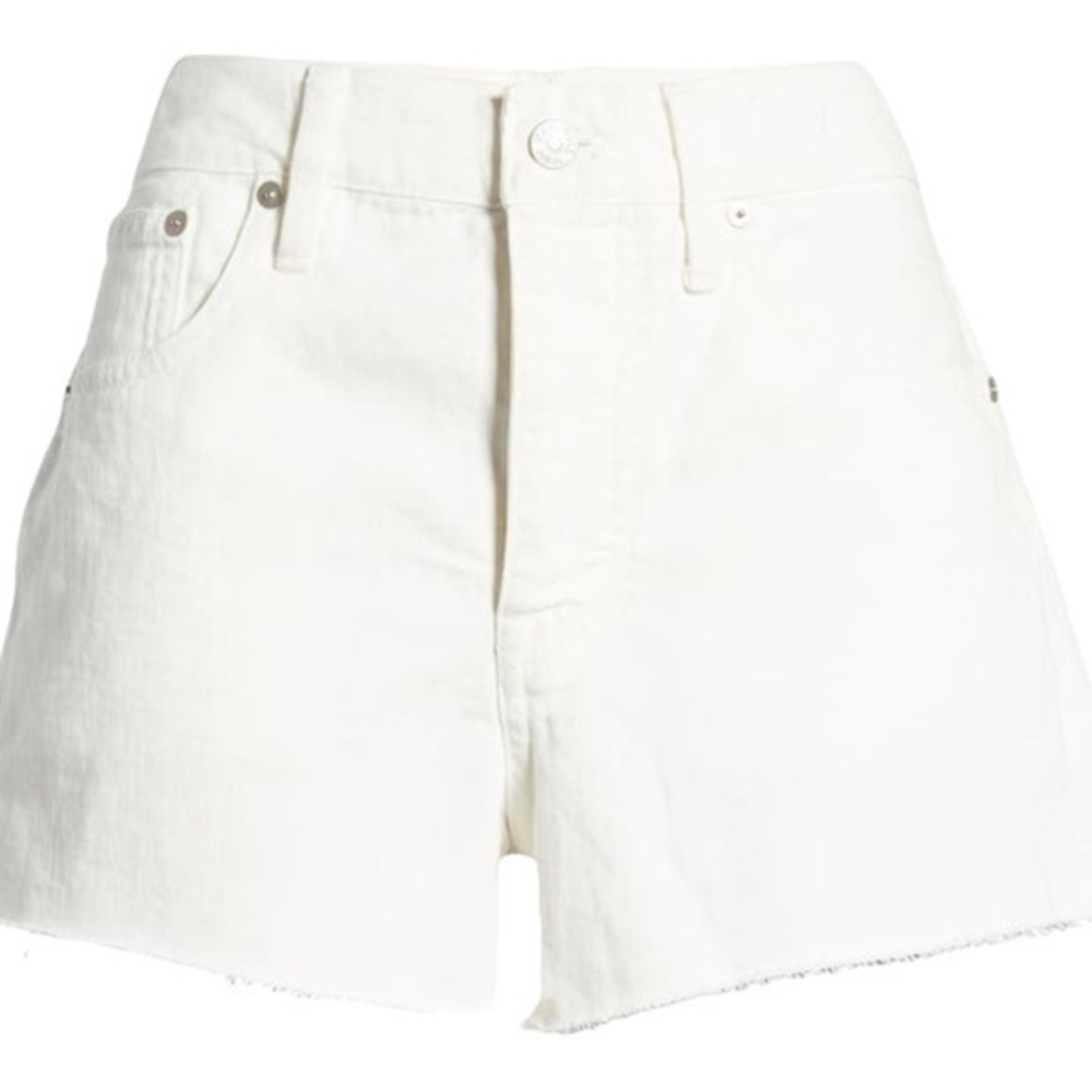 Madewell White Relaxed Denim Short Size 33 NWOT